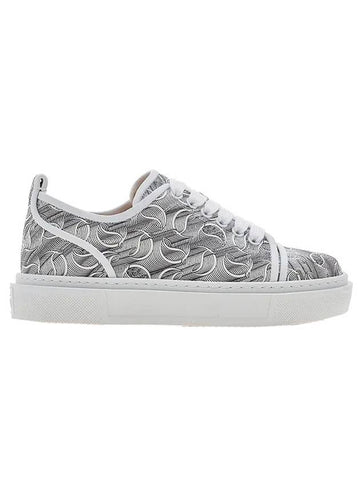 Adolon Canvas Low Top Sneakers White - CHRISTIAN LOUBOUTIN - BALAAN 1