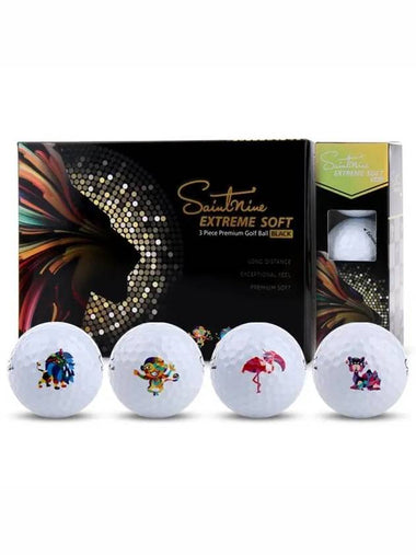 Extreme Soft Black 3 Piece Golf Ball 1 Dozen - SAINTNINE - BALAAN 1