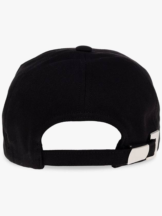 Embroidered Logo Cotton Ball Cap Black - BALMAIN - BALAAN 4