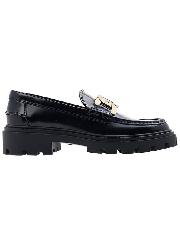 Women's Kate Metal Chain Leather Loafers Black - TOD'S - BALAAN 3