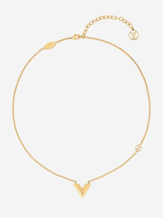 Essential V Necklace Gold - LOUIS VUITTON - BALAAN 2