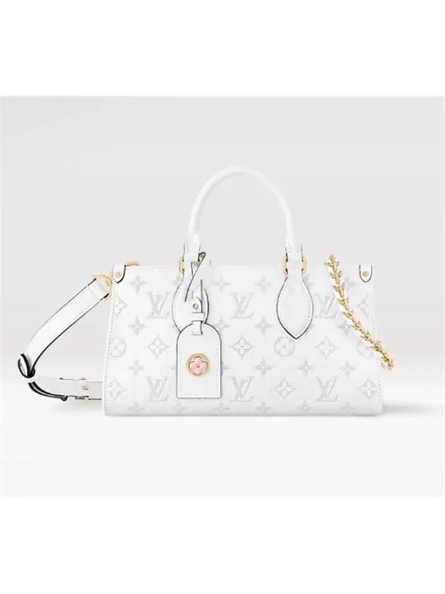 On The Go East West Monogram Embossed Calfskin Shoulder Bag White - LOUIS VUITTON - BALAAN 2