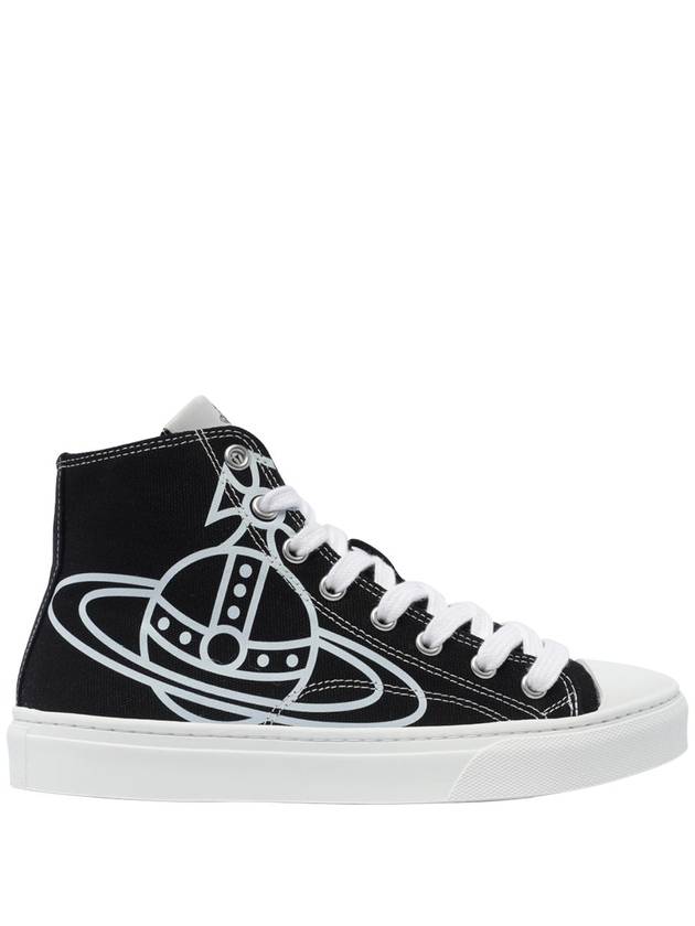 Women's Plimsoll Logo High Top Sneakers Black - VIVIENNE WESTWOOD - BALAAN 1