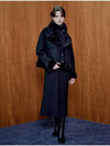 MET eco fur cozy suede shearling mustang jacket black - METAPHER - BALAAN 3
