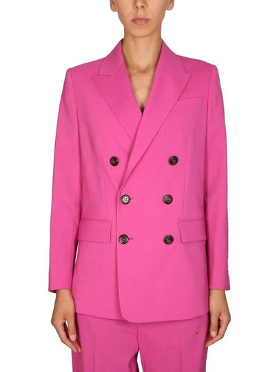 double breasted blazer jacket fuchsia pink - DSQUARED2 - BALAAN 2