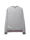 Herringbone Crew Neck Wool Cardigan Light Grey - THOM BROWNE - BALAAN 4