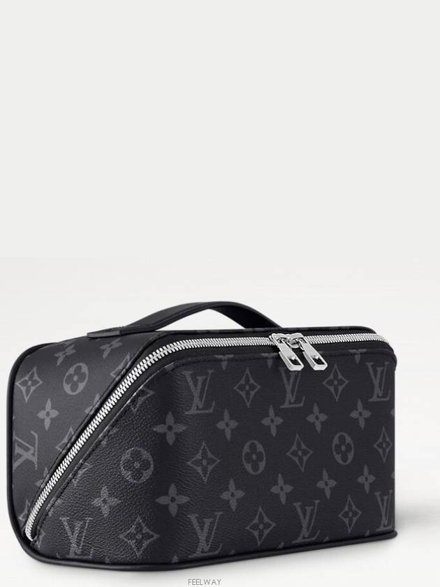 Toiletry Monogram Eclipse Coated Canvas Pouch Bag Black - LOUIS VUITTON - BALAAN 3