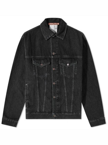 Oversized Denim Jacket Black - ACNE STUDIOS - BALAAN 1