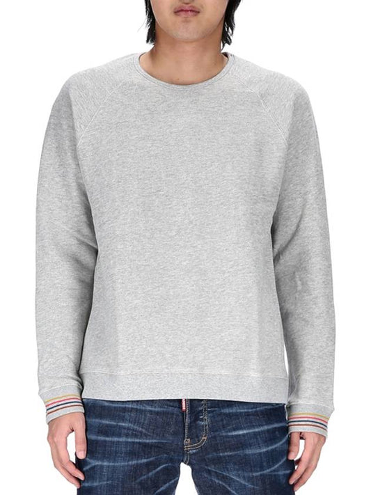 Striped Cotton Jersey Sweatshirt Light Grey - PAUL SMITH - BALAAN 2