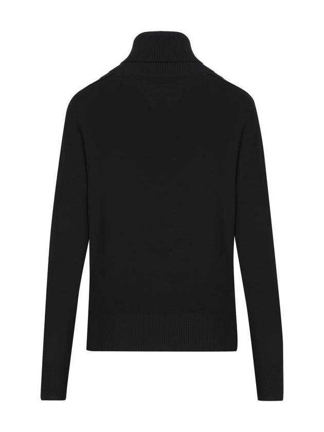 Rollneck Wool Knit Top Black - BURBERRY - BALAAN 3