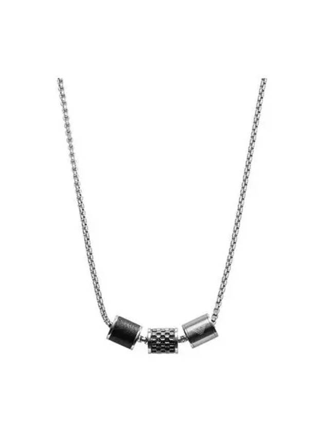 Logo Triple Ring Necklace Silver - EMPORIO ARMANI - BALAAN 2