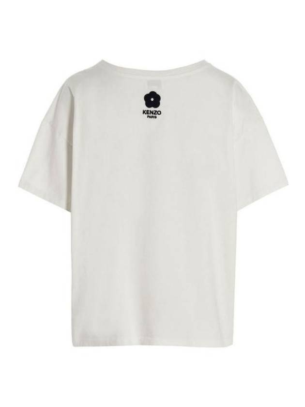 Elephant Cotton Short Sleeve T-Shirt White - KENZO - BALAAN 3