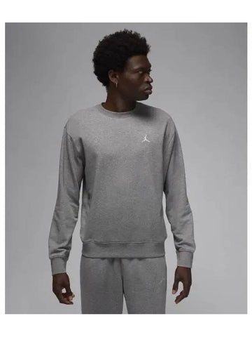 Jordan Brooklyn Fleece Crew Neck Sweatshirt M Carbon Header White FV7295 091 - NIKE - BALAAN 1