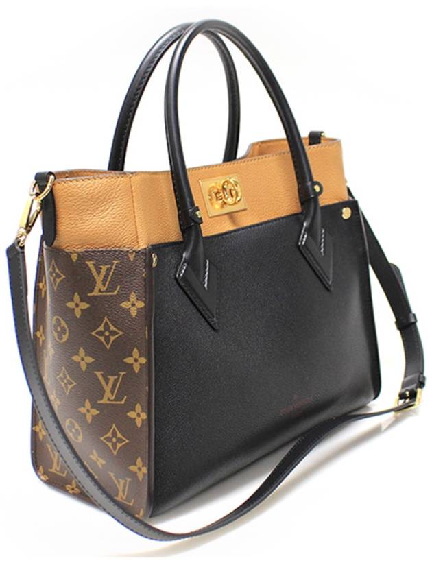 Louis Vuitton M53823 Monogram Canvas Noir Calfskin On My Side 2WAY - LOUIS VUITTON - BALAAN 3