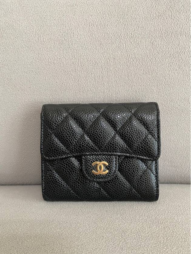 Classic half wallet caviar black gold AP0231 - CHANEL - BALAAN 2