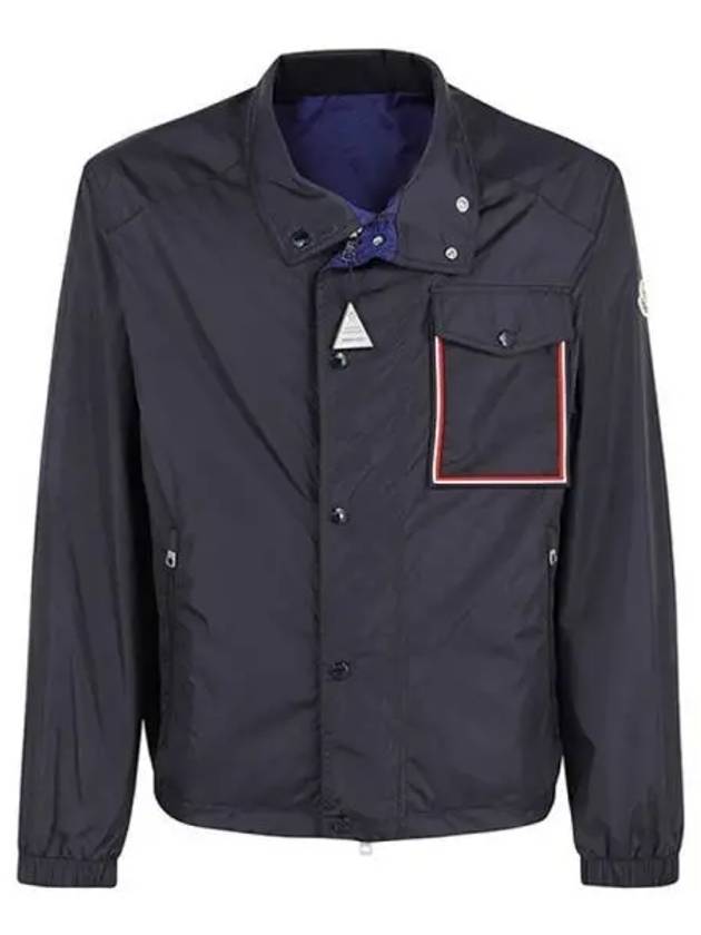 1A00148 68352 775 RAPPENEAU Rapno Pocket Logo Patch Reversible Windbreaker Blue Navy Men s Jacket TJ 271152 - MONCLER - BALAAN 1