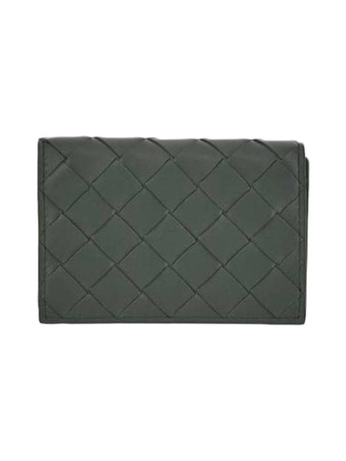 Intrecciato Flap Business Card Wallet Grey - BOTTEGA VENETA - BALAAN 1