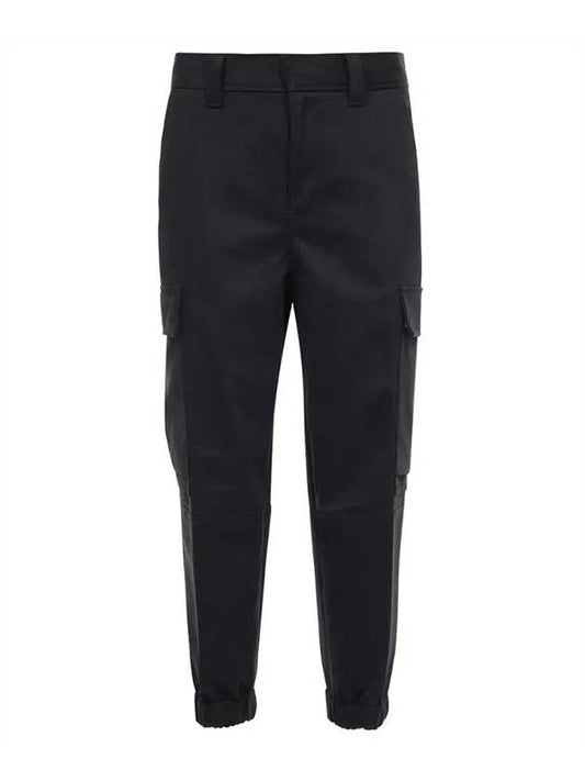 Men's Banding Cargo Pocket Track Pants Black - AMI - BALAAN.