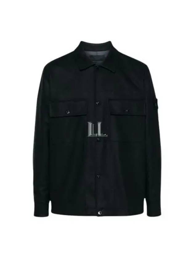 120F4 Ghost Overshirt Jacket Navy - STONE ISLAND - BALAAN 2