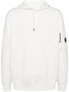 Diagonal Raised Fleece Lens Hoodie White - CP COMPANY - BALAAN 2