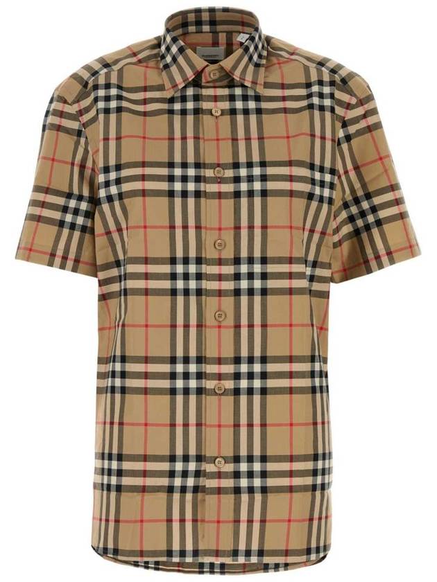 Vintage Check Short Sleeve Shirt Archive Beige - BURBERRY - BALAAN 2