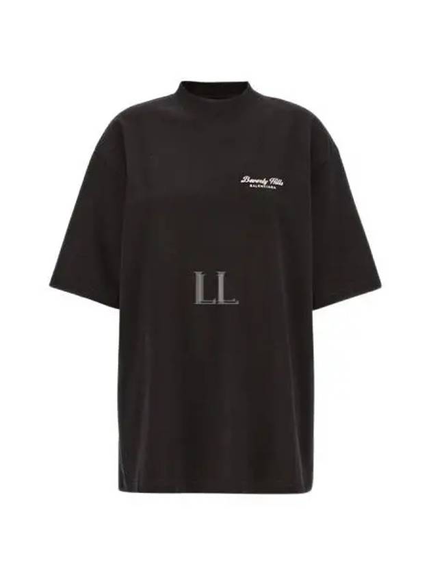 Logo Print Medium Fit Short Sleeve T-Shirt Black - BALENCIAGA - BALAAN 2