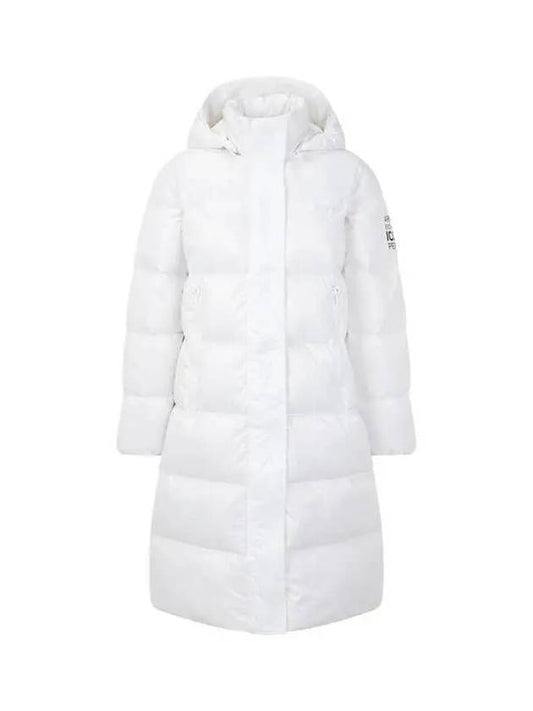 Women s ICON Patch Long Duck Down Padded Jacket White 271302 - ARMANI EXCHANGE - BALAAN 1