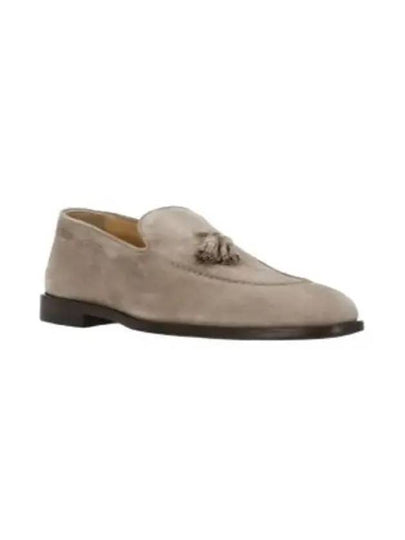 Tassel Detail Suede Loafers Beige - BRUNELLO CUCINELLI - BALAAN 2