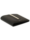 Ribbon ID Leather Folding Wallet Black - BALLY - BALAAN 4