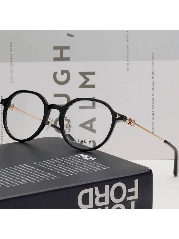 Glasses frame BY5071H 001 black horn rim light round - BALLY - BALAAN 2