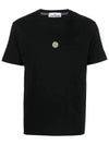 Chest Logo Print Short Sleeve T-Shirt Black - STONE ISLAND - BALAAN 2