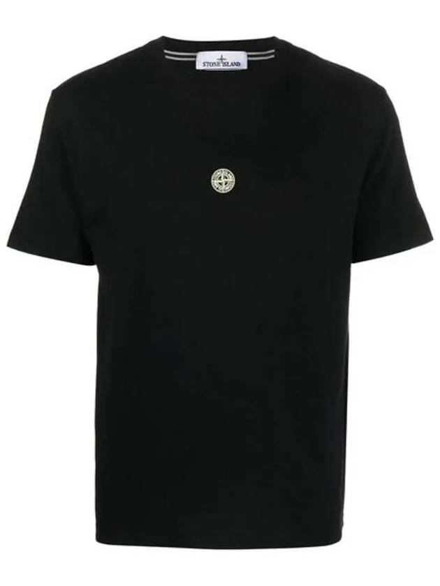 Chest Logo Print Short Sleeve T-Shirt Black - STONE ISLAND - BALAAN 2