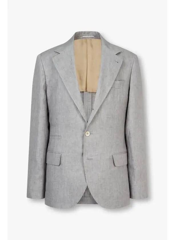 10 epoint men s no cheat lapel linen single jacket melange gray - BRUNELLO CUCINELLI - BALAAN 1