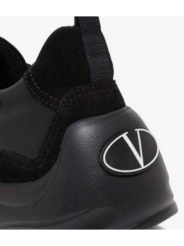 Gumboy Calfskin Low Top Sneakers Black Grey - VALENTINO - BALAAN 5