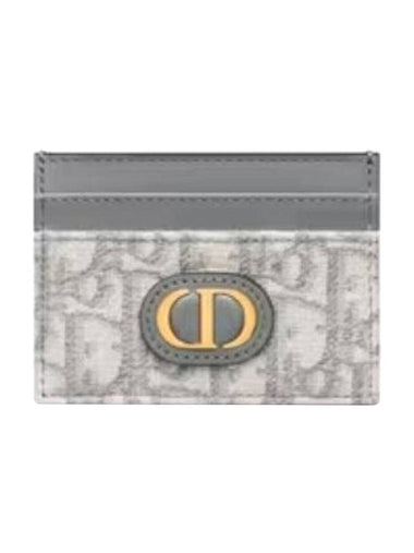 30 Montaine 5 Slot Oblique Jacquard Card Wallet Grey - DIOR - BALAAN 1