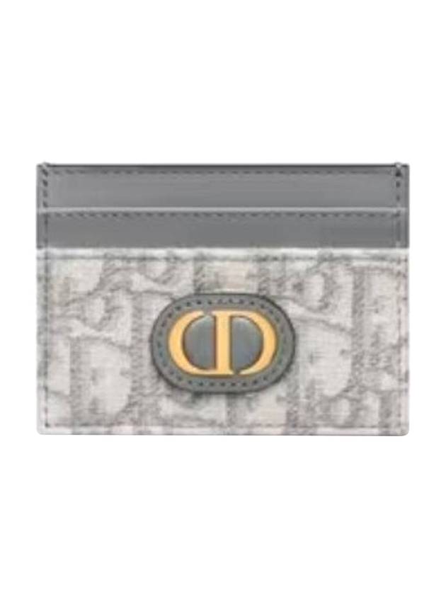 30 Montaine 5 Slot Oblique Jacquard Card Wallet Grey - DIOR - BALAAN 1