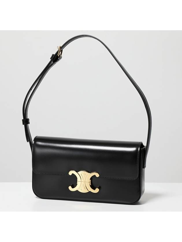 Claude Shiny Calfskin Shoulder Bag Black - CELINE - BALAAN 2