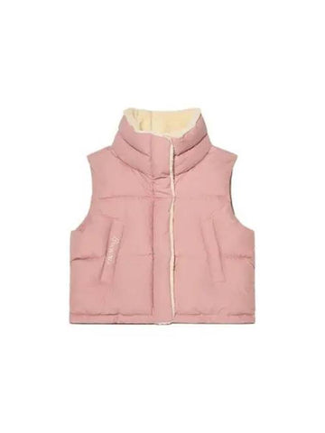 KODAK Apparel Brownie Semi Crop Fit Down Vest Women PINK - KODO - BALAAN 1