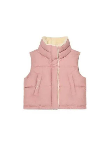 KODAK Apparel Brownie Semi Crop Fit Down Vest Women PINK - KODO - BALAAN 1