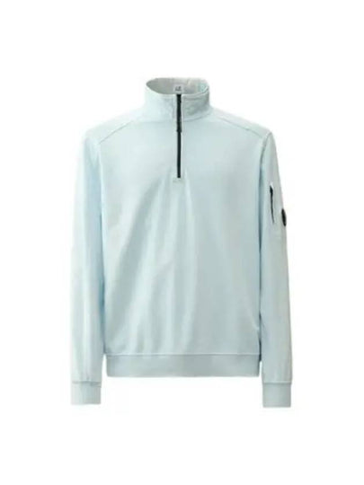 Light Fleece Half Zip-Up Sweatshirt Blue - CP COMPANY - BALAAN 2