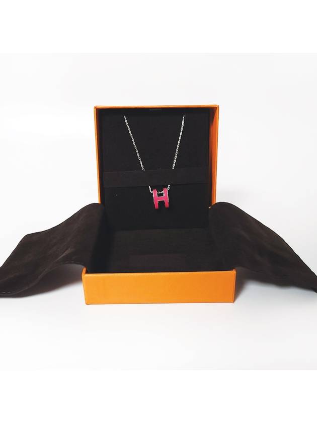 Pop H Pendant Necklace Silver - HERMES - BALAAN 2