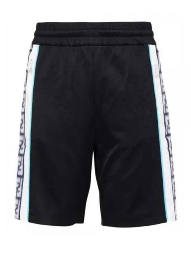 Bermuda Jersey Shorts Blue - FENDI - BALAAN 2