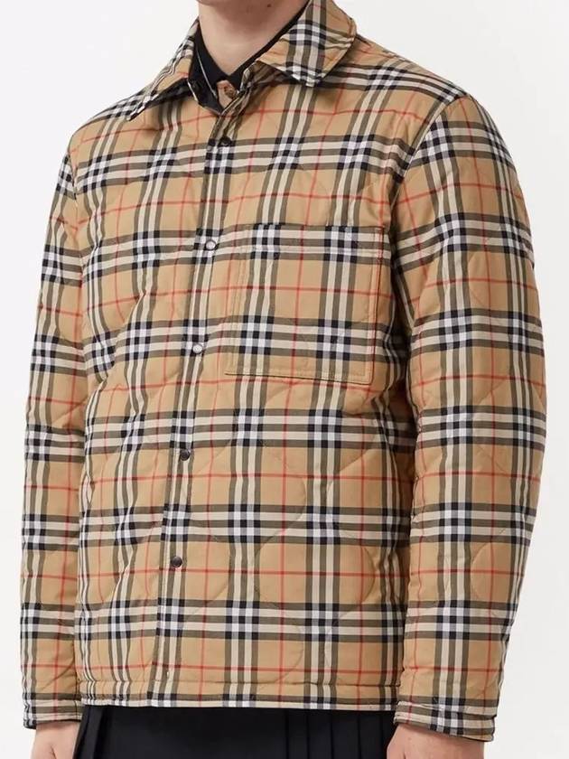 Reversible Vintage Check Thermoregulated Overshirt Jacket Black - BURBERRY - BALAAN 5