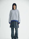 City Striped Sweatshirt Navy Cream - KOOKEESEE - BALAAN 3