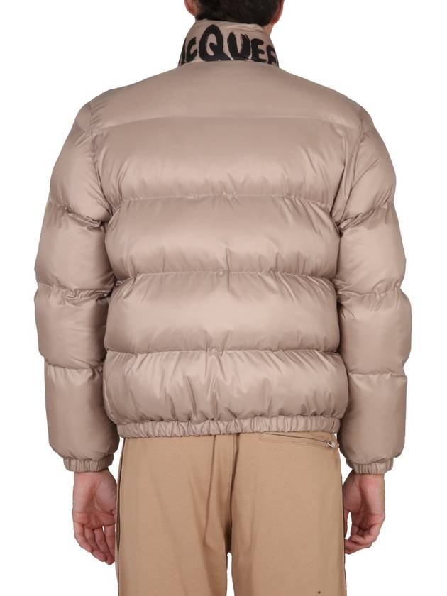 Graffiti Logo Puffer Padded Jacket Beige - ALEXANDER MCQUEEN - BALAAN 4