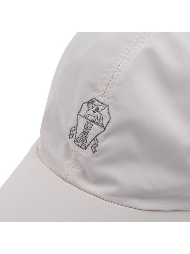 Logo Embroidered Curved Peak Ball Cap White - BRUNELLO CUCINELLI - BALAAN 7
