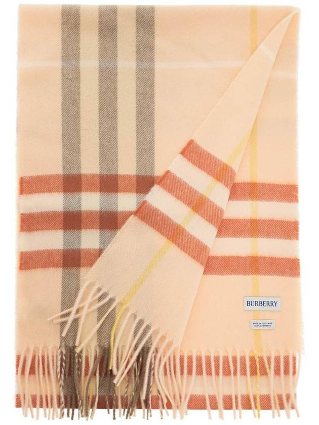 Check Cashmere Scarf Teacup - BURBERRY - BALAAN 3