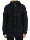 Men's Regular Fit Hooded Jacket Black - CP COMPANY - BALAAN 1