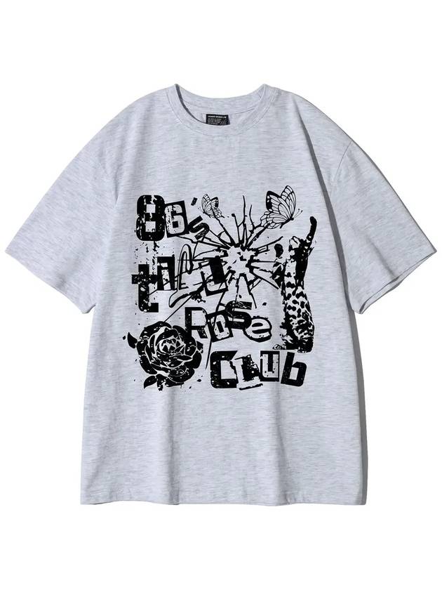 EL Rose Club Short Sleeve T-Shirt Melange - ELIMENO - BALAAN 1