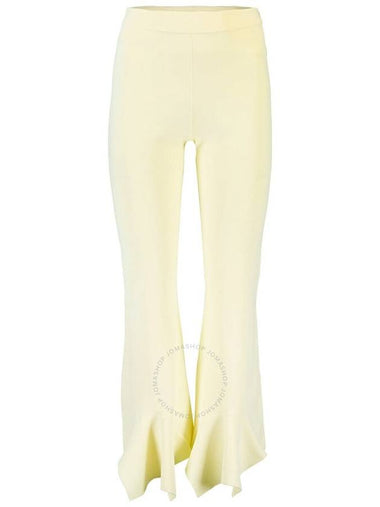 Stella McCartney Ladies Yellow High Waist Flared Ruffled Pants, Brand Size 38 (US Size 4) - STELLA MCCARTNEY - BALAAN 1